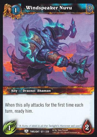 World of Warcraft TCG | Windspeaker Nuvu - Twilight of the Dragons 127/220 | The Nerd Merchant