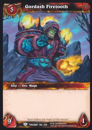 World of Warcraft TCG | Gordash  Firetooth - Twilight of the Dragons 140/220 | The Nerd Merchant
