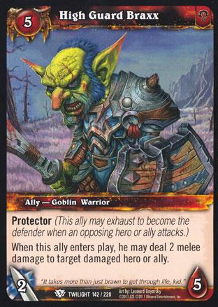 World of Warcraft TCG | High Guard Braxx - Twilight of the Dragons 142/220 | The Nerd Merchant