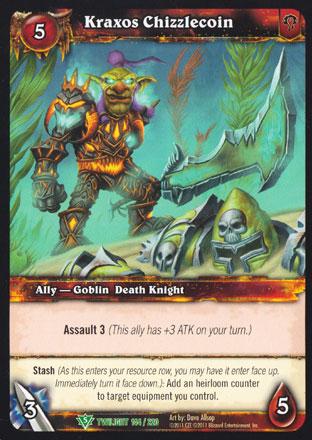 World of Warcraft TCG | Kraxos Chizzlecoin - Twilight of the Dragons 144/220 | The Nerd Merchant