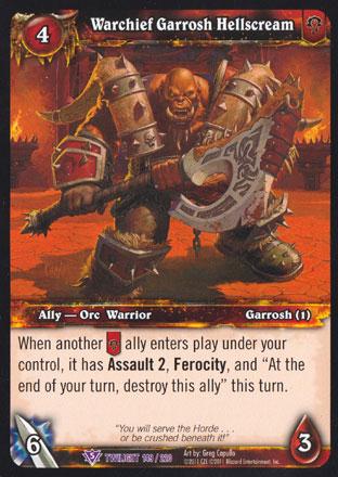 World of Warcraft TCG | Warchief Garrosh Hellscream - Twilight of the Dragons 149/220 | The Nerd Merchant