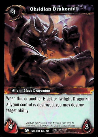 Obsidian Drakonid (Foil) - Twilight of the Dragons 155/220