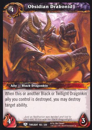 World of Warcraft TCG | Obsidian Drakonid - Twilight of the Dragons 155/220 | The Nerd Merchant