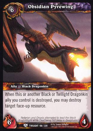 World of Warcraft TCG | Obsidian Pyrewing - Twilight of the Dragons 158/220 | The Nerd Merchant