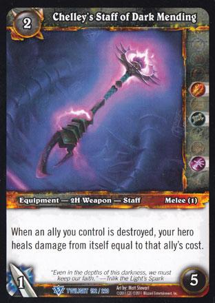 World of Warcraft TCG | Chelley's Staff of Dark Mending - Twilight of the Dragons 192/220 | The Nerd Merchant