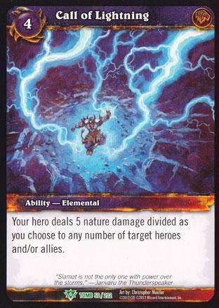 World of Warcraft TCG | Call of Lightning - Tomb of the Forgotten 50/202 | The Nerd Merchant