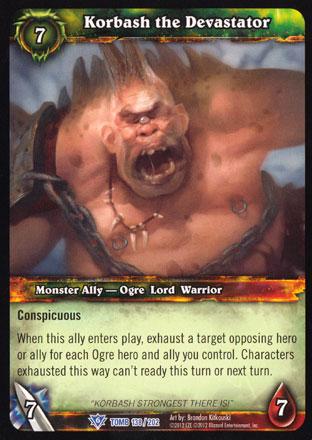 World of Warcraft TCG | Korbash the Devastator - Tomb of the Forgotten 138/202 | The Nerd Merchant