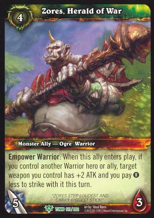 World of Warcraft TCG | Zores, Herald of War - Tomb of the Forgotten 141/202 | The Nerd Merchant