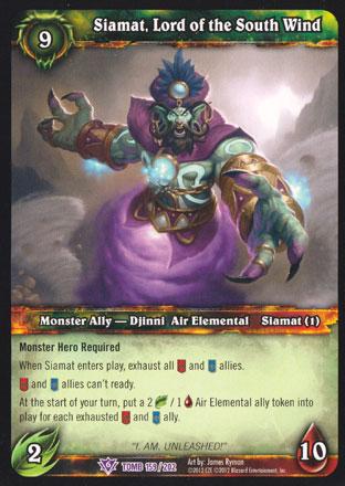 World of Warcraft TCG | Siamat, Lord of the South Wind - Tomb of the Forgotten 159/202 | The Nerd Merchant