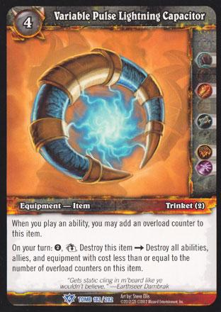 World of Warcraft TCG | Variable Pulse Lightning Capacitor - Tomb of the Forgotten 182/202 | The Nerd Merchant