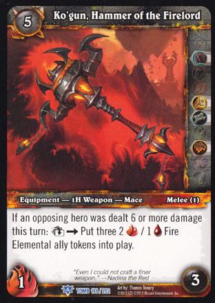 World of Warcraft TCG | Ko'gun, Hammer of the Firelord - Tomb of the Forgotten 188/202 | The Nerd Merchant