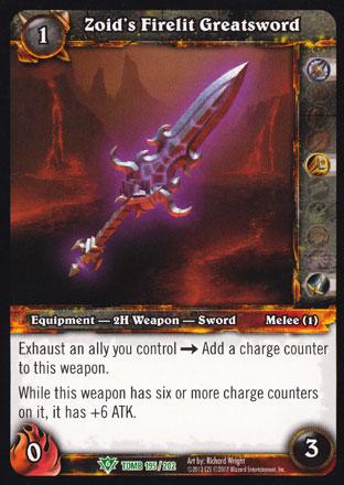 World of Warcraft TCG | Zoid's Firelit Greatsword - Tomb of the Forgotten 195/202 | The Nerd Merchant