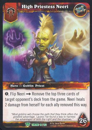 World of Warcraft TCG | High Priestess Neeri - Throne of the Tides 15/263 | The Nerd Merchant