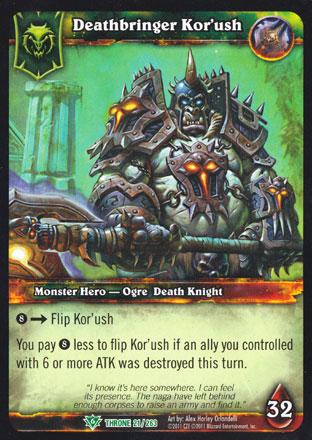 World of Warcraft TCG | Deathbringer Kor'ush - Throne of the Tides 21/263 | The Nerd Merchant