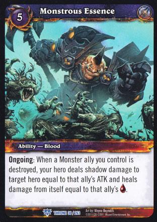 World of Warcraft TCG | Monstrous Essence - Throne of the Tides 30/263 | The Nerd Merchant
