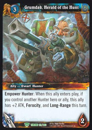 World of Warcraft TCG | Grumdak, Herald of the Hunt - Throne of the Tides 111/263 | The Nerd Merchant