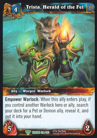 World of Warcraft TCG | Trista,  Herald of the Fel - Throne of the Tides 129/263 | The Nerd Merchant