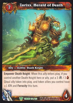 World of Warcraft TCG | Zarixx, Herald of Death - Throne of the Tides 174/263 | The Nerd Merchant