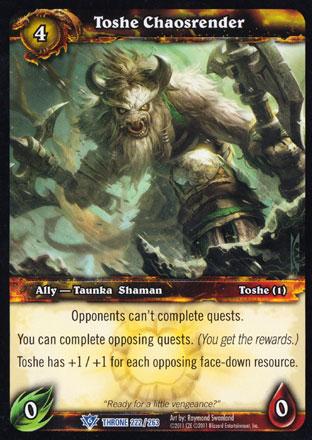 World of Warcraft TCG | Toshe Chaosrender - Throne of the Tides 222/263 | The Nerd Merchant