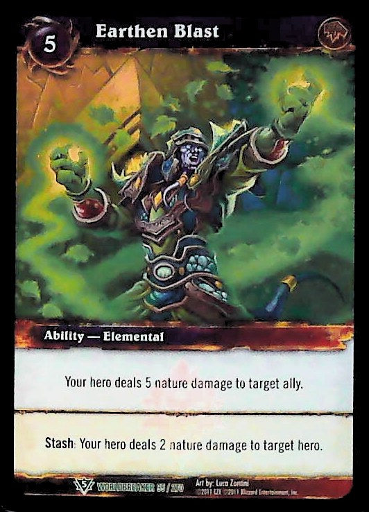 World of Warcraft TCG | Earthen Blast (Foil) - Promo Cards | The Nerd Merchant