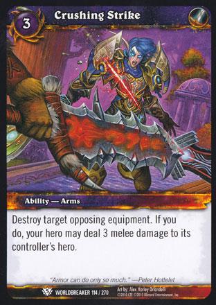 World of Warcraft TCG | Crushing Strike - Worldbreaker 114/270 | The Nerd Merchant