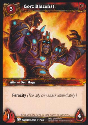 World of Warcraft TCG | Gorz Blazefist - Worldbreaker 174/270 | The Nerd Merchant