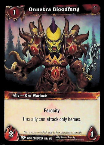 World of Warcraft TCG | Onnekra Bloodfang (Foil) - Worldbreaker 185/270 | The Nerd Merchant