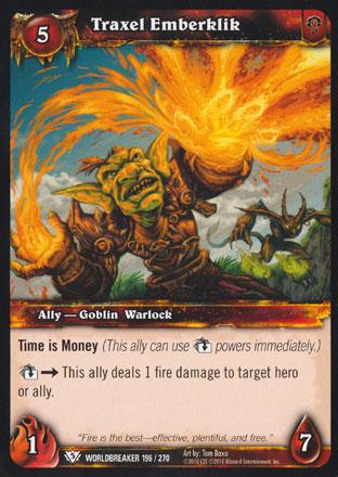 World of Warcraft TCG | Traxel Emberklik - Worldbreaker 196/270 | The Nerd Merchant