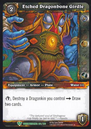 World of Warcraft TCG | Etched Dragonbone Girdle - Worldbreaker 221/270 | The Nerd Merchant