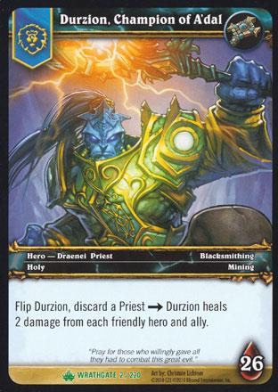 World of Warcraft TCG | Durzion, Champion of A'dal - Wrathgate 2/220 | The Nerd Merchant