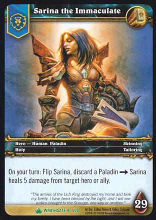 World of Warcraft TCG | Sarina the Immaculate - Wrathgate 9/220 | The Nerd Merchant