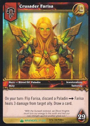 World of Warcraft TCG | Crusader Farisa - Wrathgate 11/220 | The Nerd Merchant