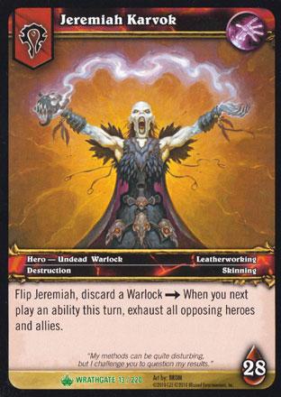 World of Warcraft TCG | Jeremiah Karvok - Wrathgate 13/220 | The Nerd Merchant