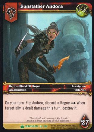 World of Warcraft TCG | Sunstalker Andora - Wrathgate 19/220 | The Nerd Merchant