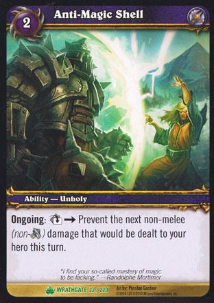 World of Warcraft TCG | Anti-Magic Shell - Wrathgate 22/220 | The Nerd Merchant