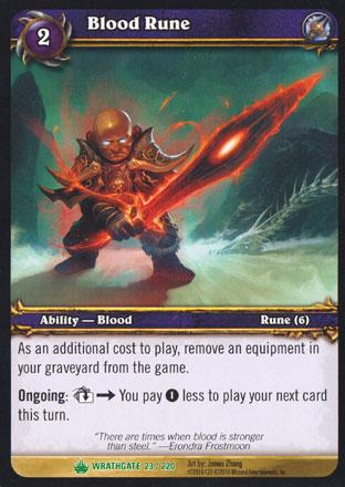 World of Warcraft TCG | Blood Rune - Wrathgate 23/220 | The Nerd Merchant