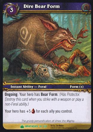 World of Warcraft TCG | Dire Bear Form - Wrathgate 31/220 | The Nerd Merchant