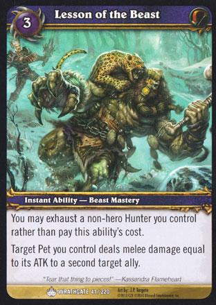 World of Warcraft TCG | Lesson of the Beast - Wrathgate 41/220 | The Nerd Merchant