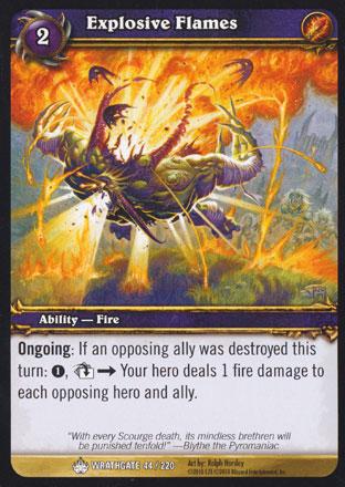 World of Warcraft TCG | Explosive Flames - Wrathgate 44/220 | The Nerd Merchant