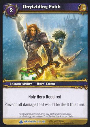 World of Warcraft TCG | Unyielding Faith - Wrathgate 57/220 | The Nerd Merchant