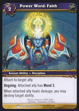 World of Warcraft TCG | Power Word: Faith - Wrathgate 62/220 | The Nerd Merchant