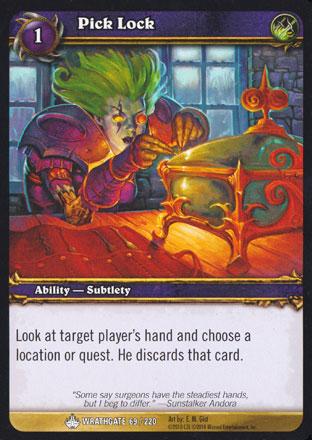 World of Warcraft TCG | Pick Lock - Wrathgate 69/220 | The Nerd Merchant