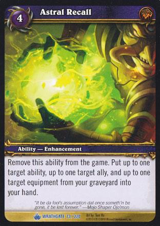 World of Warcraft TCG | Astral Recall - Wrathgate 73/220 | The Nerd Merchant