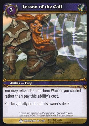 World of Warcraft TCG | Lesson of the Call - Wrathgate 89/220 | The Nerd Merchant