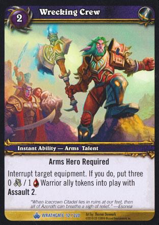 World of Warcraft TCG | Wrecking Crew - Wrathgate 92/220 | The Nerd Merchant