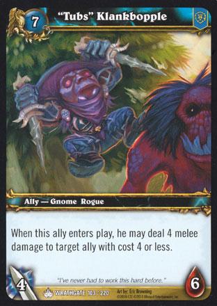 World of Warcraft TCG | Tubs Klankbopple - Wrathgate 103/220 | The Nerd Merchant