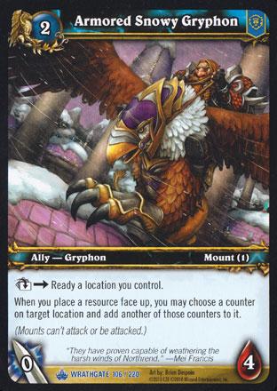 World of Warcraft TCG | Armored Snowy Gryphon - Wrathgate 106/220 | The Nerd Merchant