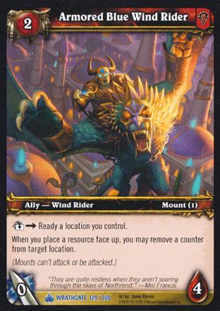 World of Warcraft TCG | Armored Blue Wind Rider - Wrathgate 129/220 | The Nerd Merchant