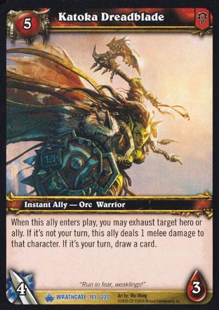 World of Warcraft TCG | Katoka Dreadblade - Wrathgate 141/220 | The Nerd Merchant