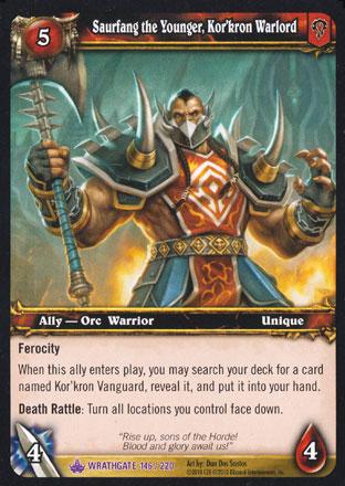 World of Warcraft TCG | Saurfang the Younger, Kor'kron Warlord - Wrathgate 146/220 | The Nerd Merchant